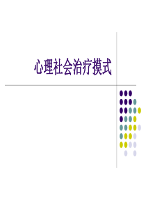 心理社会治疗摸式概要