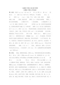 人教版八年级上语文复习资料(生字词、文学常识、文言文常识、古文解析)