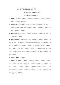 七年级下册思想政治复习资料