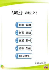 2013版初中英语全程复习方略课件(教材复习案)八年级上册 Modules 7-9(外研版)