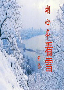 八年级语文上册《湖心亭看雪》课件 新人教版