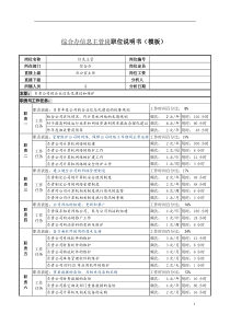 某服装生产企业信息化主管职位说明书