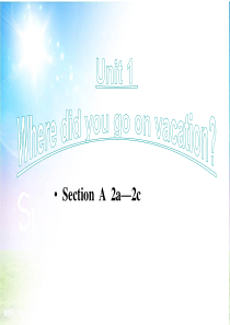 2014年秋季人教版八年级英语上Unit 1 Section A 2a-2c课件