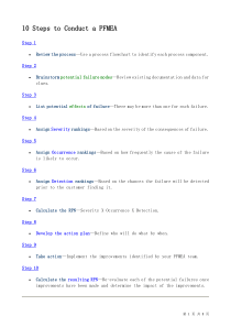 10 Steps to Conduct a PFMEA(创建 FMEA 权威 步骤 )