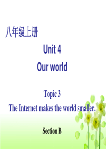 仁爱版八年级英语上册：Unit 4 Our world Topic 3 Section B 课件