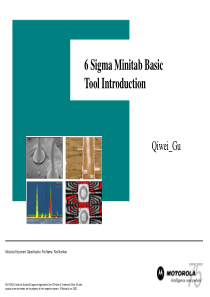 6 Sigma Minitab Basic Tool Introduction