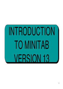 6-1 - QSM 754 Minitab PowerPoint Slides v8