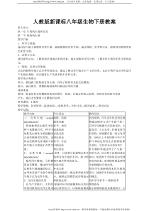 八年级生物下册教案全集