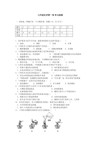 沪教版九年级化学一至五章各单元测试卷(附答案)