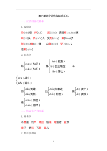 部编新人教版三年级下册语文六单元字词句知识点汇总