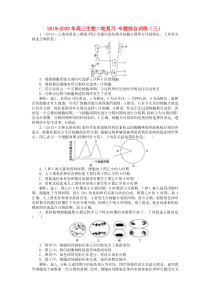 2019-2020年高三生物二轮复习-专题综合训练(三)