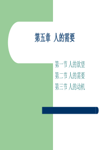 复旦大学管理心理学PPT__第五章人的需要