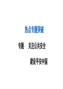 2016年人教版中考复习热点专题专题11 关注公共安全 建设平安中国.ppt