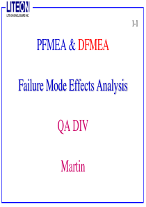 FMEA-失效模式与效应分析