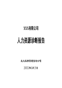 人力资源诊断报告