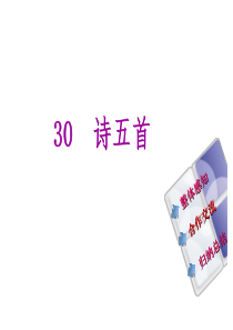 2016版【教与学・新教案】八年级语文人教版下册30 诗五首