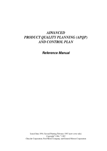 APQP - AIAG Manual