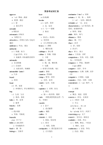 学位英语考试词汇表
