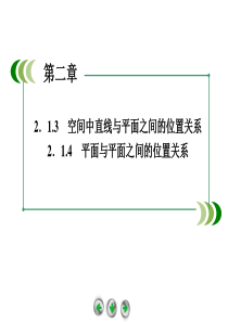 高一数学(必修2)空间中直线与平面之间的位置关系和平面与平面之间的位置关系 课件