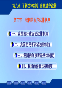 第八章了解法律制度  自觉遵守法律5、程序法资料