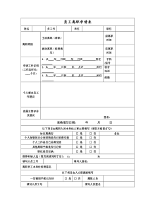 员工离职申请表(模板)