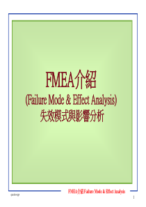 FMEA基础与应用