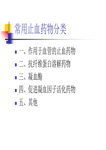 93临床常用止血药