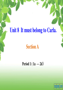 九年级Unit8 It must belong to Carla(新版)