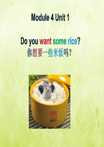 新标准英语三起四年级上册Module4 Unit1 Do you want some rice