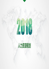 2018年人力资源规划