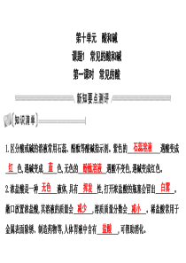 人教版九年级化学下册课件：第十单元-课题1第一课时-常见的酸-课件