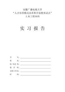 市政道路工程施工员实习报告