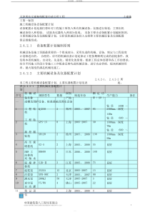 施工机械设备设备配置计划