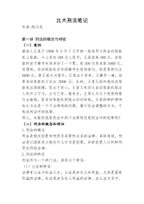 北大刑法笔记