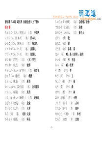 新版标准日本语-初级-词汇表(全册)