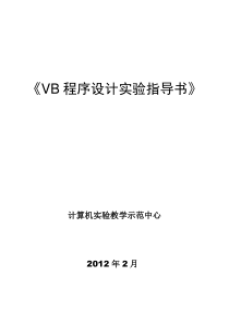 VB上机指导书(2012)