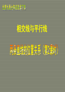 北师大七年级下册数学2.1两条直线的位置关系2