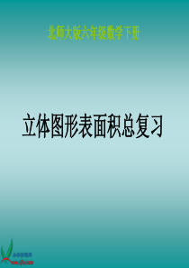 北师大版数学六年级下册《立体图形表面积总复习》课件