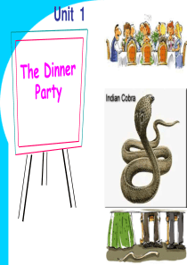 大学英语精读第三版-第二册unit-1-the-dinner-party