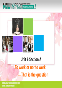 新视野第三版Unit 6Section A