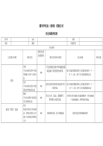 安全风险评估表