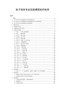 电子商务专业实践课程知识体系