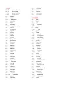 常见的化工词汇中英文对照