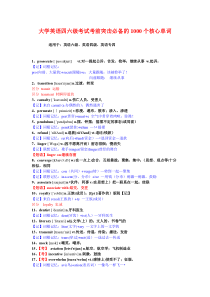 大学英语四六级考试考前突击必备的1000个核心单词