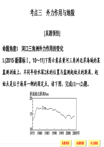 创新设计 2016高考地理二轮专题复习  专题四 地壳的运动与地形、地质灾害(含选修)  专题四考点