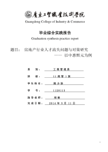 房地产行业人才流失问题与对策研究