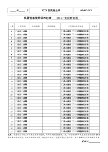 输血科仪器设备状态及保养记录