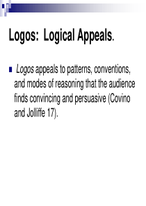 Logos(英语修辞与写作lecture 4)