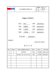 XXX股份有限公司FMEA控制程序PDF8(1)