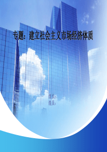 毛概 关于社会主义市场经济 PPT